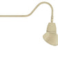 RAB GN2LED13NSAD11I 13W LED Gooseneck Dome Shade with 35" Goose Arm, 4000K (Neutral), Spot Reflector, 11" Angled Dome Shade, Ivory Finish