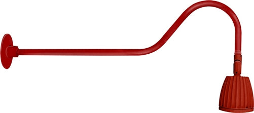 RAB GN2LED13NSR 13W LED Gooseneck No Shade with 35" Goose Arm, 4000K (Neutral), Spot Reflector, Red Finish