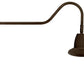 RAB GN2LED13NSST11BWN 13W LED Gooseneck Straight Shade with 35" Goose Arm, 4000K (Neutral), Spot Reflector, 11" Straight Shade, Brown Finish