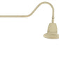 RAB GN2LED13NST11I 13W LED Gooseneck Straight Shade with 35" Goose Arm, 4000K (Neutral), Flood Reflector, 11" Straight Shade, Ivory Finish
