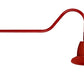 RAB GN2LED13NST11R 13W LED Gooseneck Straight Shade with 35" Goose Arm, 4000K (Neutral), Flood Reflector, 11" Straight Shade, Red Finish