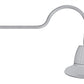 RAB GN2LED13NSTS 13W LED Gooseneck Straight Shade with 35" Goose Arm, 4000K (Neutral), Flood Reflector, 15" Straight Shade, Silver Finish