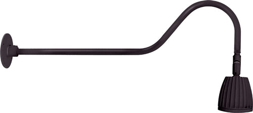 RAB GN2LED13YA 13W LED Gooseneck No Shade with 35" Goose Arm, 3000K (Warm), Flood Reflector, Bronze Finish