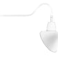 RAB GN2LED13YRACW 13W LED Gooseneck Cone Shade with 35" Goose Arm, 3000K Color Temperature (Warm), Rectangular Reflector, 15" Angled Cone Shade, White Finish
