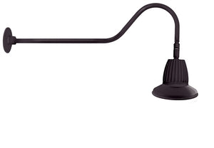 RAB GN2LED13YRST11A 13W LED Gooseneck Straight Shade with 35" Goose Arm, 3000K (Warm), Rectangular Reflector, 11" Straight Shade, Bronze Finish