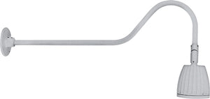 RAB GN2LED13YS 13W LED Gooseneck No Shade with 35" Goose Arm, 3000K (Warm), Flood Reflector, Silver Finish