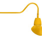 RAB GN2LED13YSAD11YL 13W LED Gooseneck Dome Shade with 35" Goose Arm, 3000K (Warm), Spot Reflector, 11" Angled Dome Shade, Yellow Finish