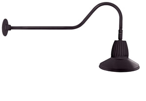 RAB GN2LED13YSSTA 13W LED Gooseneck Straight Shade with 35" Goose Arm, 3000K (Warm), Spot Reflector, 15" Straight Shade, Bronze Finish
