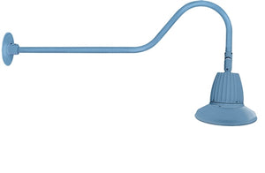 RAB GN2LED13YST11LB 13W LED Gooseneck Straight Shade with 35" Goose Arm, 3000K (Warm), Flood Reflector, 11" Straight Shade, Light Blue Finish