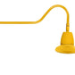 RAB GN2LED13YST11YL 13W LED Gooseneck Straight Shade with 35" Goose Arm, 3000K (Warm), Flood Reflector, 11" Straight Shade, Yellow Finish