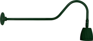 RAB GN2LED26NG 26W LED Gooseneck No Shade with 35" Goose Arm, 4000K (Neutral), Flood Reflector, Hunter Green Finish