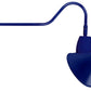 RAB GN2LED26NRACBL 26W LED Gooseneck Cone Shade with 35" Goose Arm, 4000K Color Temperature (Neutral), Rectangular Reflector, 15" Angled Cone Shade, Royal Blue Finish