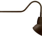 RAB GN2LED26NRADBWN 26W LED Gooseneck Dome Shade with 35" Goose Arm, 4000K (Neutral), Rectangular Reflector, 15" Angled Dome Shade, Brown Finish