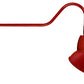 RAB GN2LED26NRADR 26W LED Gooseneck Dome Shade with 35" Goose Arm, 4000K (Neutral), Rectangular Reflector, 15" Angled Dome Shade, Red Finish