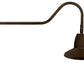 RAB GN2LED26NSSTBWN 26W LED Gooseneck Straight Shade with 35" Goose Arm, 4000K (Neutral), Spot Reflector, 15" Straight Shade, Brown Finish