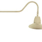 RAB GN2LED26NSSTI 26W LED Gooseneck Straight Shade with 35" Goose Arm, 4000K (Neutral), Spot Reflector, 15" Straight Shade, Ivory Finish