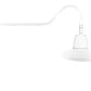 RAB GN2LED26NSTW 26W LED Gooseneck Straight Shade with 35" Goose Arm, 4000K (Neutral), Flood Reflector, 15" Straight Shade, White Finish