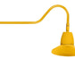 RAB GN2LED26NSTYL 26W LED Gooseneck Straight Shade with 35" Goose Arm, 4000K (Neutral), Flood Reflector, 15" Straight Shade, Yellow Finish