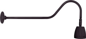 RAB GN2LED26YRA 26W LED Gooseneck No Shade with 35" Goose Arm, 3000K (Warm), Rectangular Reflector, Bronze Finish