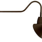 RAB GN2LED26YRACBWN 26W LED Gooseneck Cone Shade with 35" Goose Arm, 3000K Color Temperature (Warm), Rectangular Reflector, 15" Angled Cone Shade, Brown Finish