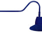 RAB GN2LED26YRSTBL 26W LED Gooseneck Straight Shade with 35" Goose Arm, 3000K (Warm), Rectangular Reflector, 15" Straight Shade, Royal Blue Finish
