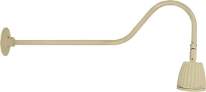 RAB GN2LED26YSI 26W LED Gooseneck No Shade with 35" Goose Arm, 3000K (Warm), Spot Reflector, Ivory Finish