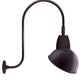RAB GN3LED13NADA 13W LED Gooseneck Dome Shade with Upcurve 30" High, 25" from Wall Goose Arm, 4000K (Neutral), Flood Reflector, 15" Angled Dome Shade, Bronze Finish