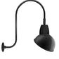 RAB GN3LED13NRADB 13W LED Gooseneck Dome Shade with Upcurve 30" High, 25" from Wall Goose Arm, 4000K (Neutral), Rectangular Reflector, 15" Angled Dome Shade, Black Finish