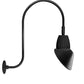 RAB GN3LED13NSAC11B 13W LED Gooseneck Cone Shade with Upcurve 30" High, 25" from Wall Goose Arm, 4000K Color Temperature (Neutral), Spot Reflector, 11" Angled Cone Shade, Black Finish
