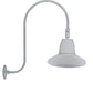 RAB GN3LED13NSTS 13W LED Gooseneck Straight Shade with Upcurve 30" High, 25" from Wall Goose Arm, 4000K (Neutral), Flood Reflector, 15" Straight Shade, Silver Finish