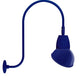 RAB GN3LED13YRAD11BL 13W LED Gooseneck Dome Shade with Upcurve 30" High, 25" from Wall Goose Arm, 3000K (Warm), Rectangular Reflector, 11" Angled Dome Shade, Royal Blue Finish