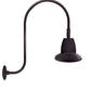 RAB GN3LED13YRST11A 13W LED Gooseneck Straight Shade with Upcurve 30" High, 25" from Wall Goose Arm, 3000K (Warm), Rectangular Reflector, 11" Straight Shade, Bronze Finish