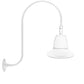 RAB GN3LED13YRST11W 13W LED Gooseneck Straight Shade with Upcurve 30" High, 25" from Wall Goose Arm, 3000K (Warm), Rectangular Reflector, 11" Straight Shade, White Finish
