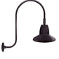 RAB GN3LED13YRSTA 13W LED Gooseneck Straight Shade with Upcurve 30" High, 25" from Wall Goose Arm, 3000K (Warm), Rectangular Reflector, 15" Straight Shade, Bronze Finish