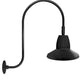 RAB GN3LED13YRSTB 13W LED Gooseneck Straight Shade with Upcurve 30" High, 25" from Wall Goose Arm, 3000K (Warm), Rectangular Reflector, 15" Straight Shade, Black Finish