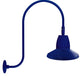 RAB GN3LED13YSSTBL 13W LED Gooseneck Straight Shade with Upcurve 30" High, 25" from Wall Goose Arm, 3000K (Warm), Spot Reflector, 15" Straight Shade, Royal Blue Finish