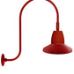 RAB GN3LED13YSSTR 13W LED Gooseneck Straight Shade with Upcurve 30" High, 25" from Wall Goose Arm, 3000K (Warm), Spot Reflector, 15" Straight Shade, Red Finish