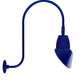 RAB GN3LED26NRAC11BL 26W LED Gooseneck Cone Shade with Upcurve 30" High, 25" from Wall Goose Arm, 4000K Color Temperature (Neutral), Rectangular Reflector, 11" Angled Cone Shade, Royal Blue Finish