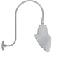 RAB GN3LED26NRAC11S 26W LED Gooseneck Cone Shade with Upcurve 30" High, 25" from Wall Goose Arm, 4000K Color Temperature (Neutral), Rectangular Reflector, 11" Angled Cone Shade, Silver Finish