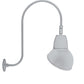RAB GN3LED26NRAD11S 26W LED Gooseneck Dome Shade with Upcurve 30" High, 25" from Wall Goose Arm, 4000K (Neutral), Rectangular Reflector, 11" Angled Dome Shade, Silver Finish
