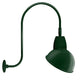 RAB GN3LED26NRADG 26W LED Gooseneck Dome Shade with Upcurve 30" High, 25" from Wall Goose Arm, 4000K (Neutral), Rectangular Reflector, 15" Angled Dome Shade, Hunter Green Finish