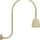 RAB RAB-GN3LED26NRI 26W LED Gooseneck No Shade with Upcurve 30" High, 25" from Wall Goose Arm 4000K (Neutral), Rectangular Reflector, Ivory Finish