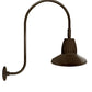 RAB GN3LED26NSTBWN 26W LED Gooseneck Straight Shade with Upcurve 30" High, 25" from Wall Goose Arm, 4000K (Neutral), Flood Reflector, 15" Straight Shade, Brown Finish