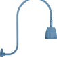 RAB RAB-GN3LED26YLB 26W LED Gooseneck No Shade with Upcurve 30" High, 25" from Wall Goose Arm 3000K (Warm), Flood Reflector, Light Blue Finish