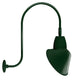 RAB GN3LED26YRACG 26W LED Gooseneck Cone Shade with Upcurve 30" High, 25" from Wall Goose Arm, 3000K Color Temperature (Warm), Rectangular Reflector, 15" Angled Cone Shade, Hunter Green Finish