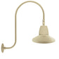 RAB GN3LED26YRSTI 26W LED Gooseneck Straight Shade with Upcurve 30" High, 25" from Wall Goose Arm, 3000K (Warm), Rectangular Reflector, 15" Straight Shade, Ivory Finish