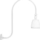 RAB RAB-GN3LED26YW 26W LED Gooseneck No Shade with Upcurve 30" High, 25" from Wall Goose Arm 3000K (Warm), Flood Reflector, White Finish