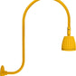 RAB RAB-GN3LED26YYL 26W LED Gooseneck No Shade with Upcurve 30" High, 25" from Wall Goose Arm 3000K (Warm), Flood Reflector, Yellow Finish