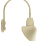 RAB GN4LED13NACI 13W LED Gooseneck Cone Shade with Wall 20" High, 19" from Wall Goose Arm, 4000K Color Temperature (Neutral), Flood Reflector, 15" Angled Cone Shade, Ivory Finish