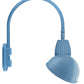 RAB GN4LED13NADLB 13W LED Gooseneck Dome Shade with Wall 20" High, 19" from Wall Goose Arm, 4000K (Neutral), Flood Reflector, 15" Angled Dome Shade, Light Blue Finish